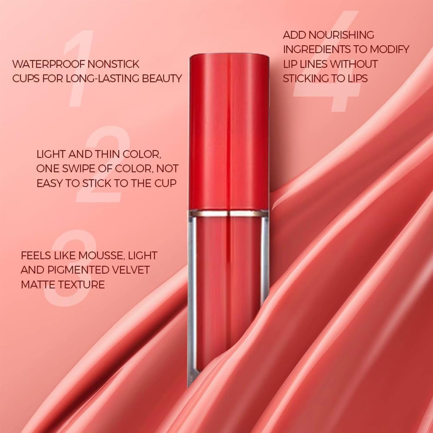 12 Colors Nude Liquid Lipstick Makeup Set Matte Velvet Non-Stick Cup Not Fade Long-Lasting Waterproof Pink Lip Gloss High Shine Lip Plumping Glass Finish Lipstick Set Gift Kit for Women
