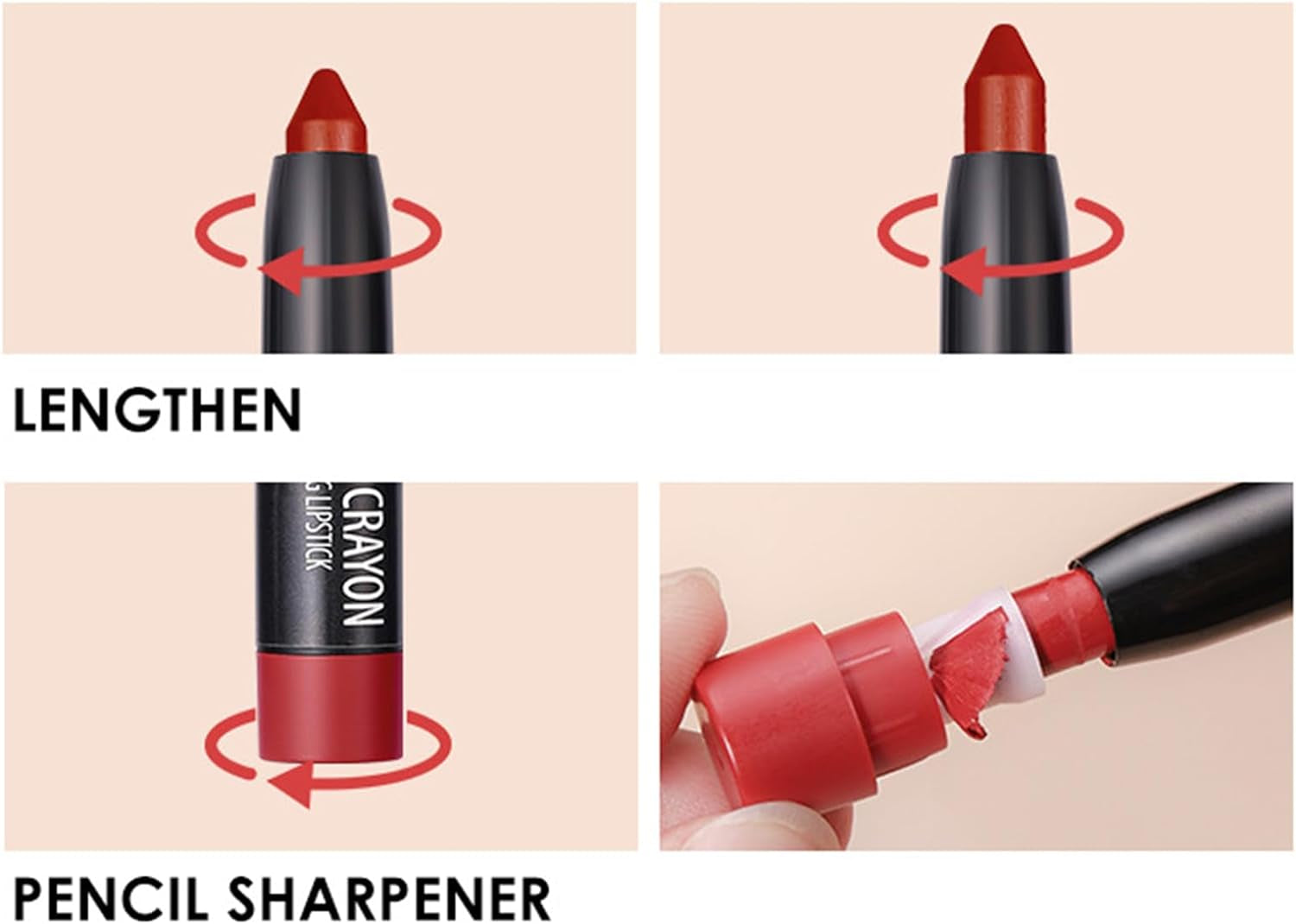 6 Pcs Matte Lipstick Set, Lip Liner Crayon Pencil, Nude Longwear Waterproof Long Lasting Soft Pen, Red Brown Lipstic Female Christmas Cosmetic Makeup Lip Gloss Kit for Women
